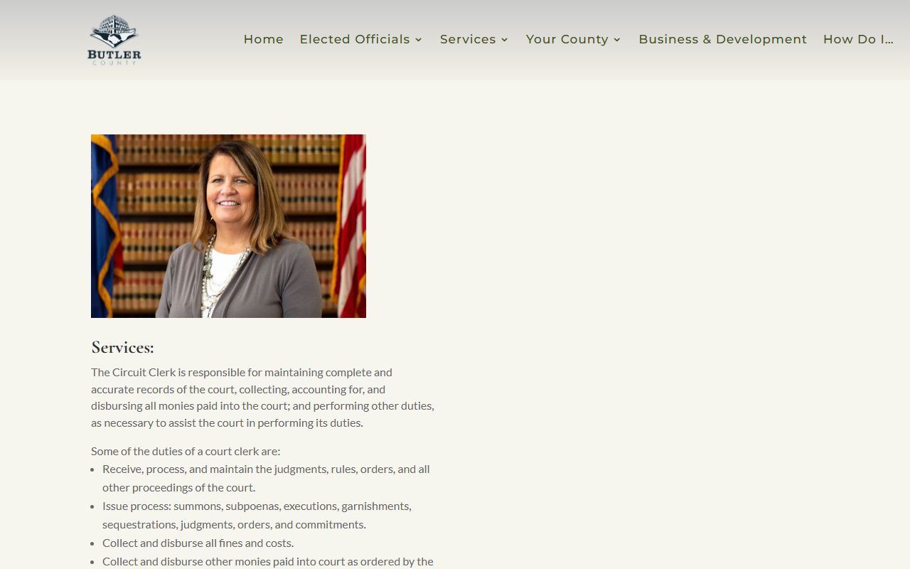 Butler County Circuit Court website for traffic ticket records in Poplar Bluff